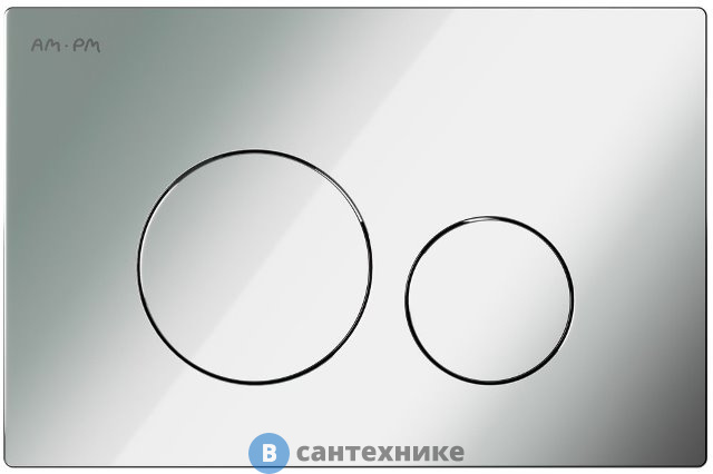 Клавиша смыва AM.PM Pro L I049051 пневматическая, пластик, глянцевый хром