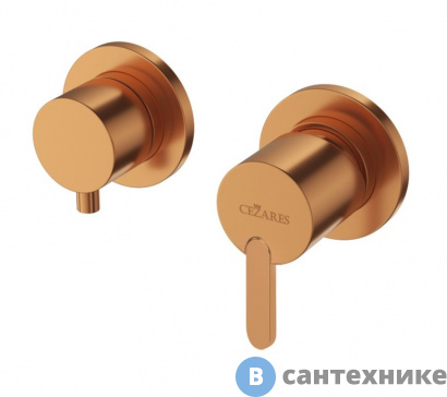 картинка Смеситель Cezares LEAF-VDIM3-SS встраиваемый однорычажный на 3 выхода, sunset