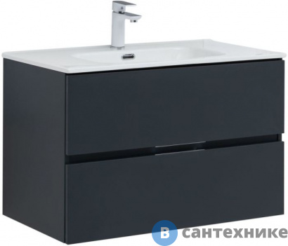картинка Тумба под раковину Aquanet Алвита new 80 антрацит (277515)
