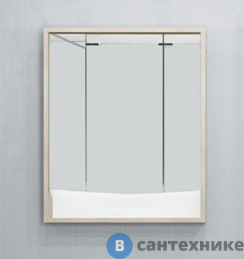 картинка Зеркальный шкаф Акватон Инфинити 76 Ясень Коимбра (1A192102IFSC0)