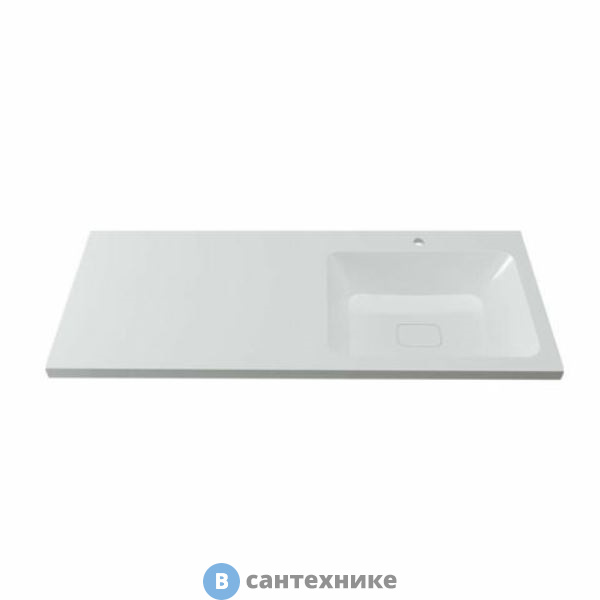 Раковина Orange OP-110RAR Камилла 110 правая для тумбы под стиральную машину Orange OPTIMA, 110х48х18 см (OP-110RAR / ST-110RAR)