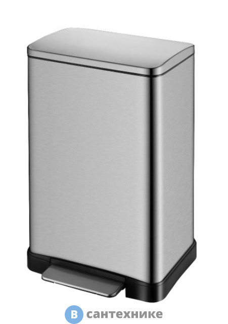 Ведро мусорное WELTWASSER WW LASSY MT 12L педальное, матовая сталь