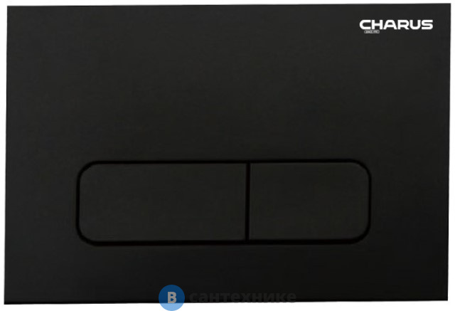 Смывная клавиша CHARUS Elegia, двойной смыв, чёрный, пластик (FP.320.DW.01)