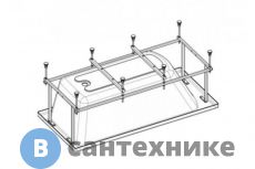 Монтажный набор д/ванны Roca ZRU9303021 BECOOL каркас, слив-перелив, креп. к стене, ручки /190х90/