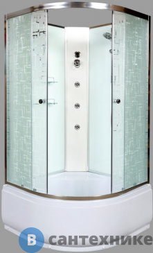 картинка Душевая кабина Deto ЕМ4510 N с гидромассажем (1000*1000*2200)