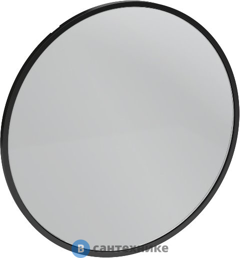 Зеркало Jacob Delafon EB1176-S14 Odeon Rive круглое, 50 см, лакированная рама чёрный сатин