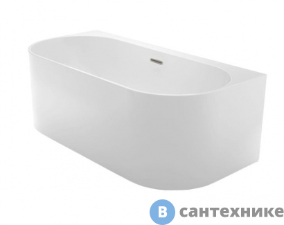 картинка Ванна акриловая AZARIO BRADFORD BRA17080 с сифоном и металлической рамой 1700х800х580 мм