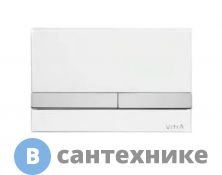 Кнопка смыва Vitra Twin 740-1121 стекло-белый