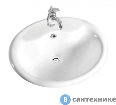 картинка Раковина Art & MAX AM6300 керамическая полувстраиваемая