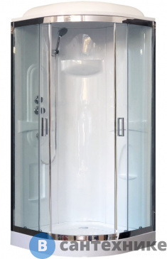 картинка Душевая кабина Royal Bath RB 90HK1-T-CH 900*900*2170 (прозрачное)