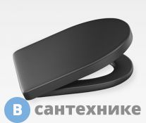 Сиденье Armani Roca Island для унитаза, с микролифтом, лакированное, nero (7.8017.6.2R5.4)