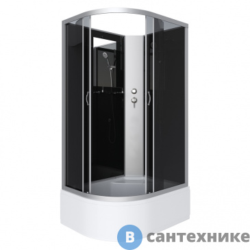 картинка Душевая кабина Niagara NG-2510-14RBK (1200х800х2150) высокий поддон, стекло тонированное