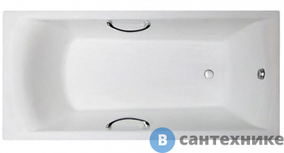 картинка Чугунная ванна CASTALIA PRIME 150x70 хм. ручки (без ножек)