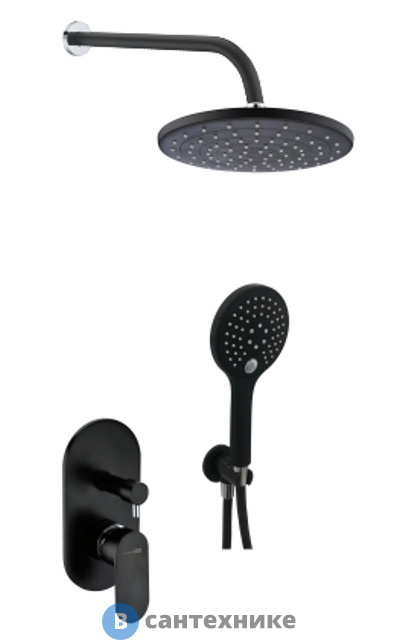 Встраиваемый комплект WasserKRAFT A16777 для душа с верхней душевой насадкой и лейкой