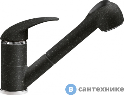 картинка Смеситель ITALMIX WEB WE 0800 (BASALT чёрный GR32) (WE 0800 BAS)