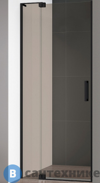 картинка Душевая дверь Cezares SLIDER-B-1-90/100-BR-NERO 900x1950