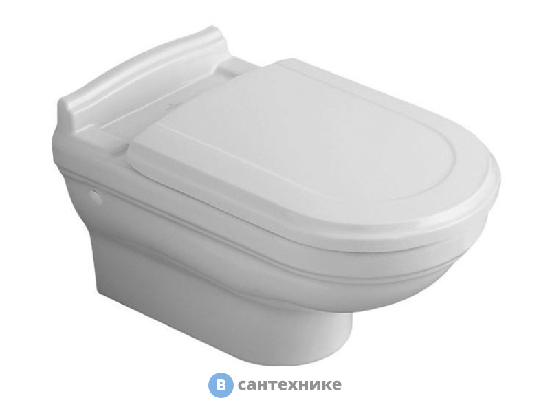 Унитаз подвесной Villeroy & Boch Hommage Duo 6661B0R1 альпийский белый, без сиденья