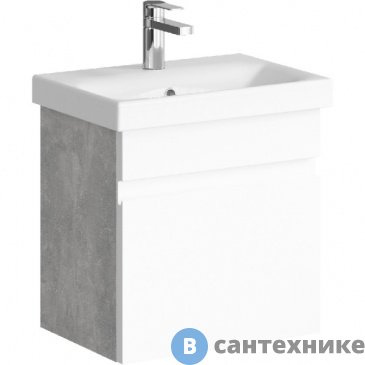 картинка Тумба под раковину Aqwella SMART 50 SRT0105BS (подвесная, бетон светлый)
