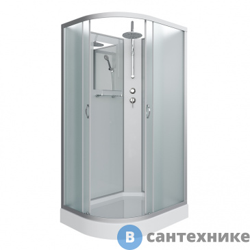 картинка Душевая кабина Niagara NG-3312-14RBKT (1200х800х2000) низкий поддон, стекло матовое