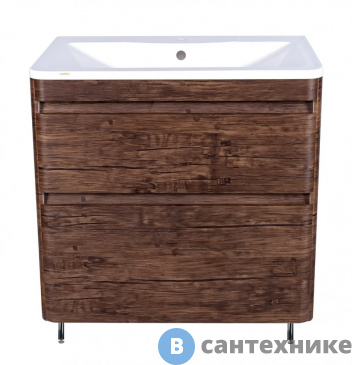 картинка Тумба под раковину Style line напольная Атлантика 70, Люкс старое дерево, PLUS (2000949236964)