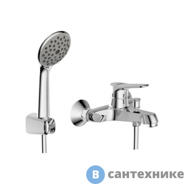 картинка Смеситель Bravat Eco F6111147C-B для ванны с коротким изливом