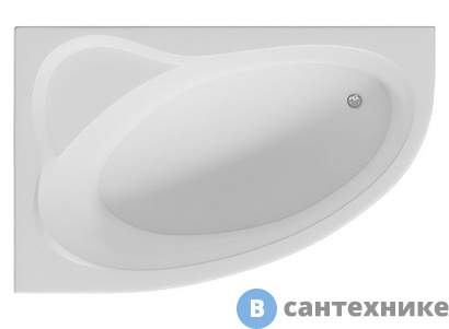 картинка Ванна акриловая AZARIO LAURA 170*110 см левая, асимметричная (AV.0052170), без каркаса и сифона