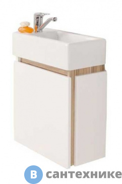 картинка Тумба под раковину Акватон Эклипс М подвесная, эбони светлый прав. (1A172801EK49R)