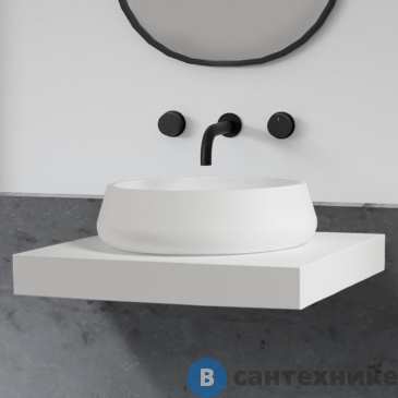 картинка Раковина ABBER Stein AS2605 накладная белая матовая