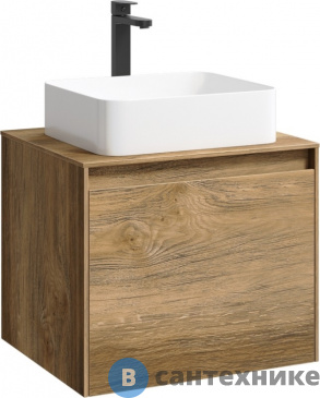 картинка Тумба под умывальник Aqwella Mobi 60 подвесная, дуб балтийский, без фасада (MOB0106DB)