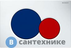 Смывная клавиша Geberit Sigma01 115.770.LB.5, двойной смыв: исполнение для детей, синий, красный