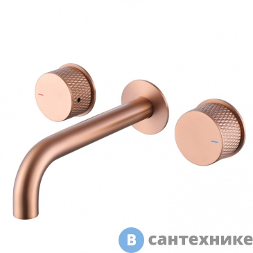 картинка Смеситель ABBER Wasser Kreis AF81122MRG для раковины скрытого монтажа, розовое золото матовое