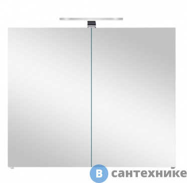 картинка Зеркальный шкаф Orans BC-4023-600 с подсветкой, цвет: чёрный MFC061 (600x140x570)