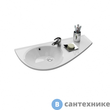 картинка Умывальник Ravak AVOCADO пpавый белый с отвеpстием (XJ1P1100000)