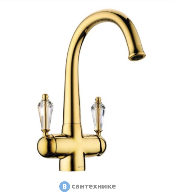 Смеситель OMOIKIRI Okinawa-G золото/ прозрачный кристалл (4994016)