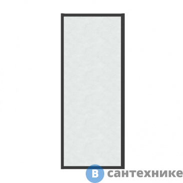 картинка Боковая стенка Grossman Cosmo 200.K33.02.90.21.02 (90*195) черный матовый, стекло шиншилла