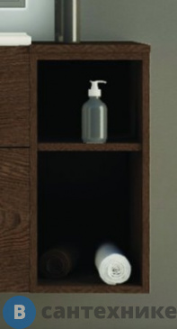 картинка Шкаф Cezares URBAN 55164 подвесной с открытыми полками, Frassino scuro, 30x46x62