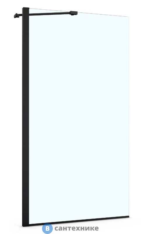 Душевая шторка AZARIO MERRIT AZ-NF6310-1 800*1400 мм, стекло прозрачное, 6 мм, профиль чёрный (AZ-NF6310-1 800 BLACK)