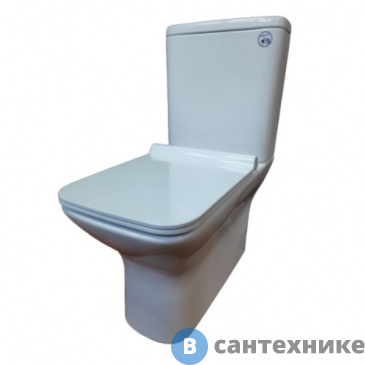 картинка Унитаз-компакт Bolu Badalona BL-34A2152 безободковый с ультратонким сиденьем с микролифтом