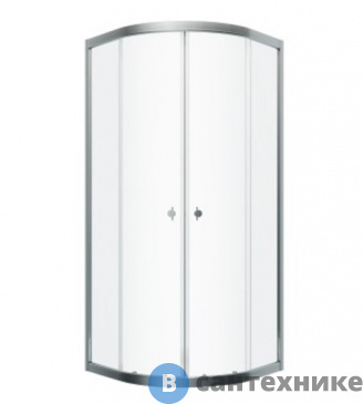 картинка Душевое ограждение Тритон Альфа-Хром 90х90, 1/4 круга (DK270)