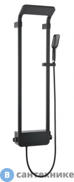 картинка Душевая панель Black&White W1020 Velvet Black (1300x405x230)