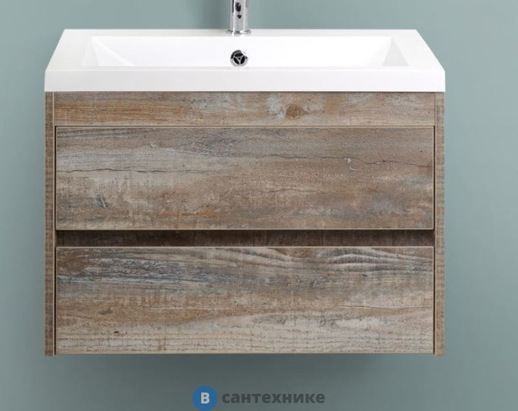 Тумба под раковину Art & MAX FAMILY Family-750-2C-SO-PE подвесная с двумя выкатными ящиками, Pino Esotica, 750x480x550