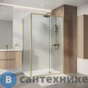 Душевое ограждение Niagara Nova NG-44-10ASG-A90SG-34 (100х90х195) прямоугольник, раздвижная, золото сатин, стекло прозрачное