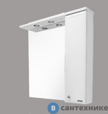 картинка Зеркало-шкаф Comforty Сочи-100 белый глянец