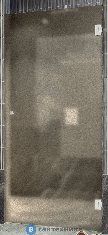 Душевая дверь на петлях MaybahGlass 1950*700 Стекло 8 мм Бронза матовая (MGD-516-4)