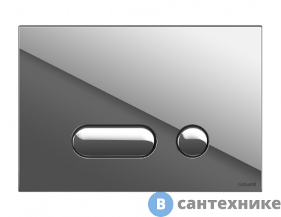 картинка Кнопка смыва Cersanit INTERA, хром блестящий, универсальная (P-BU-INT/Cg)