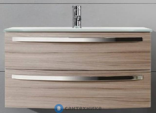 Тумба под раковину Cezares COMFORT 54480 подвесная с двумя выдвижными ящиками Larice, 100x54x55