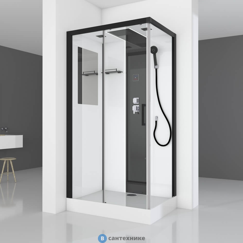 Душевая кабина Black&White G8800E (800х1100х2250)