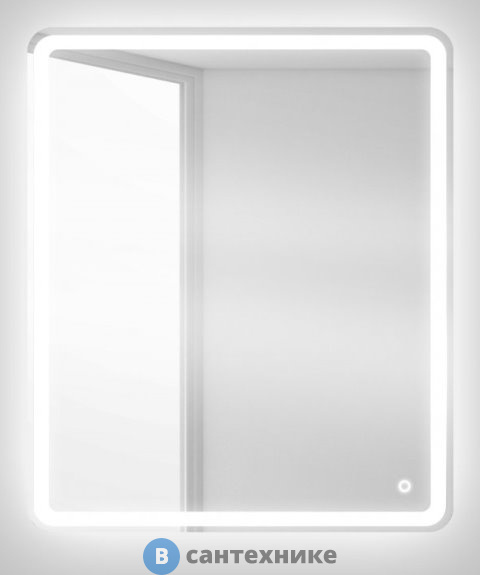 Зеркало BelBagno SPC-MAR-700-800-LED-TCH с встроенным светильником и сенсорным выключателем 700x30x800