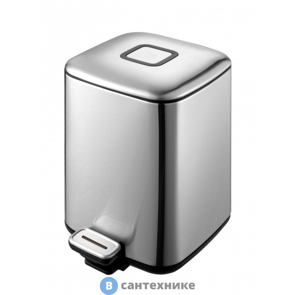 Ведро мусорное WELTWASSER WW MILA MT 9L Педальное Матовая сталь