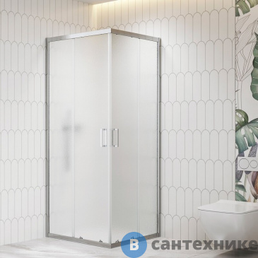 картинка Душевой уголок RGW CL-36  80*80*195 хром/ Cora (06093688-41), без поддона